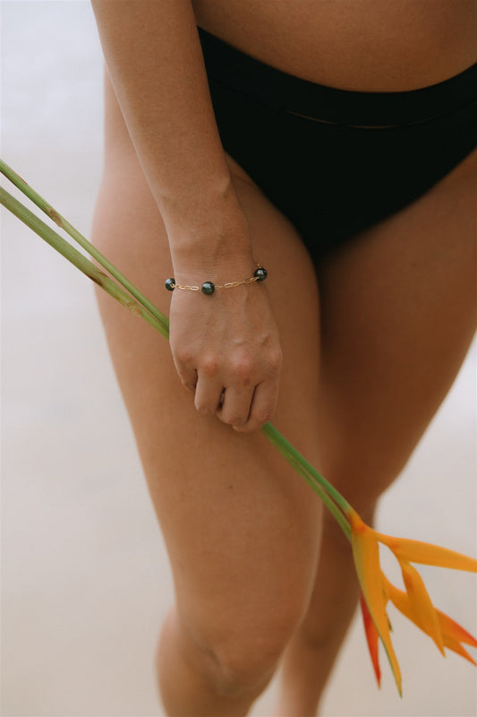 The Scatter Pearl Paperclip Bracelet