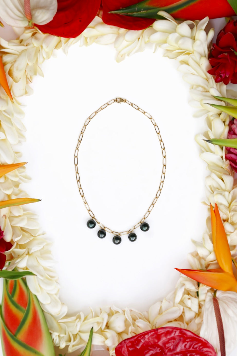 The Pearl Charm Paperclip Chain