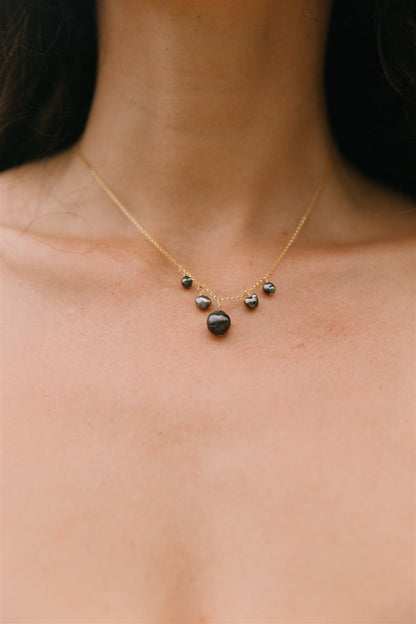 The Mixed Pearl Charm Rolo Chain