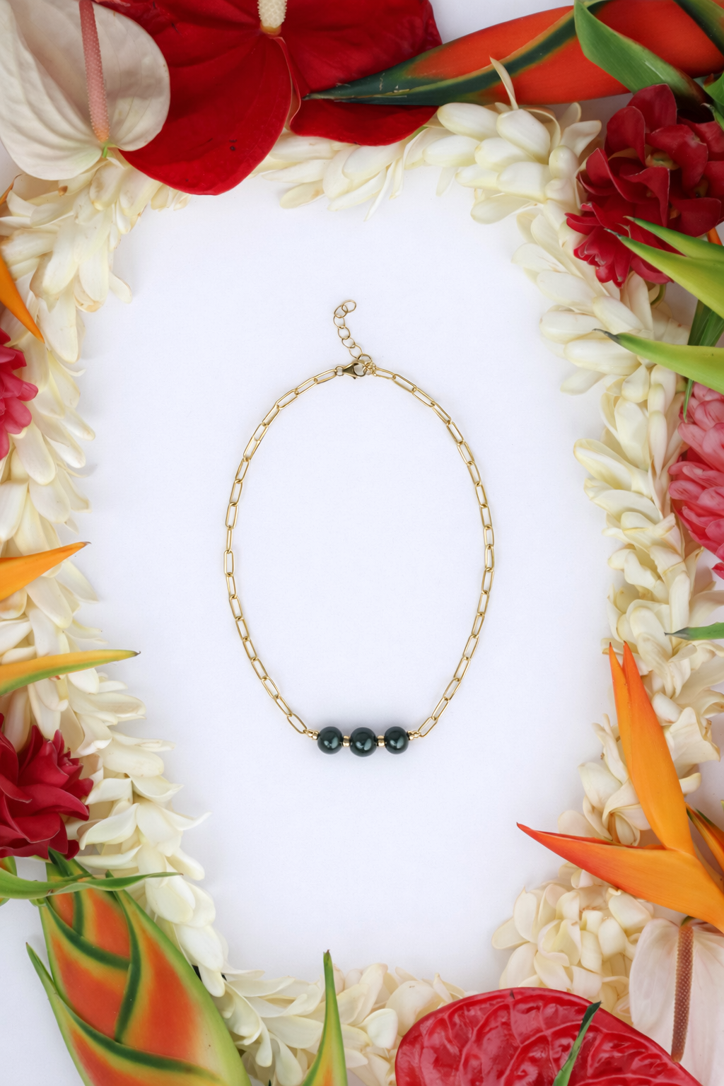 The Triple Pearl Paperclip Chain
