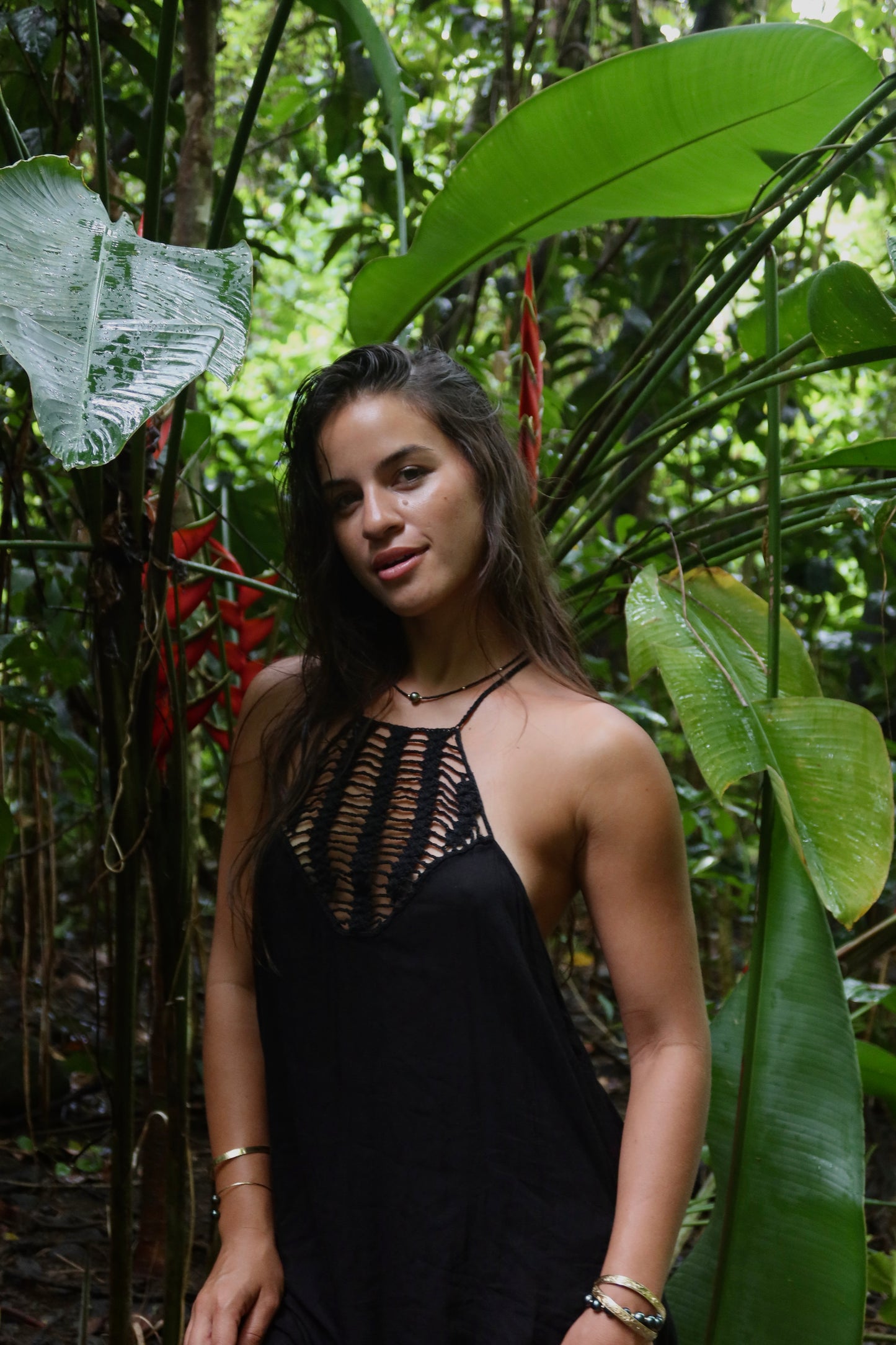 The Mini Beaded Necklace in Storm