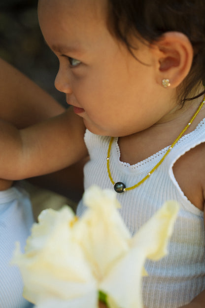 The Mini Beaded Necklace in Sol