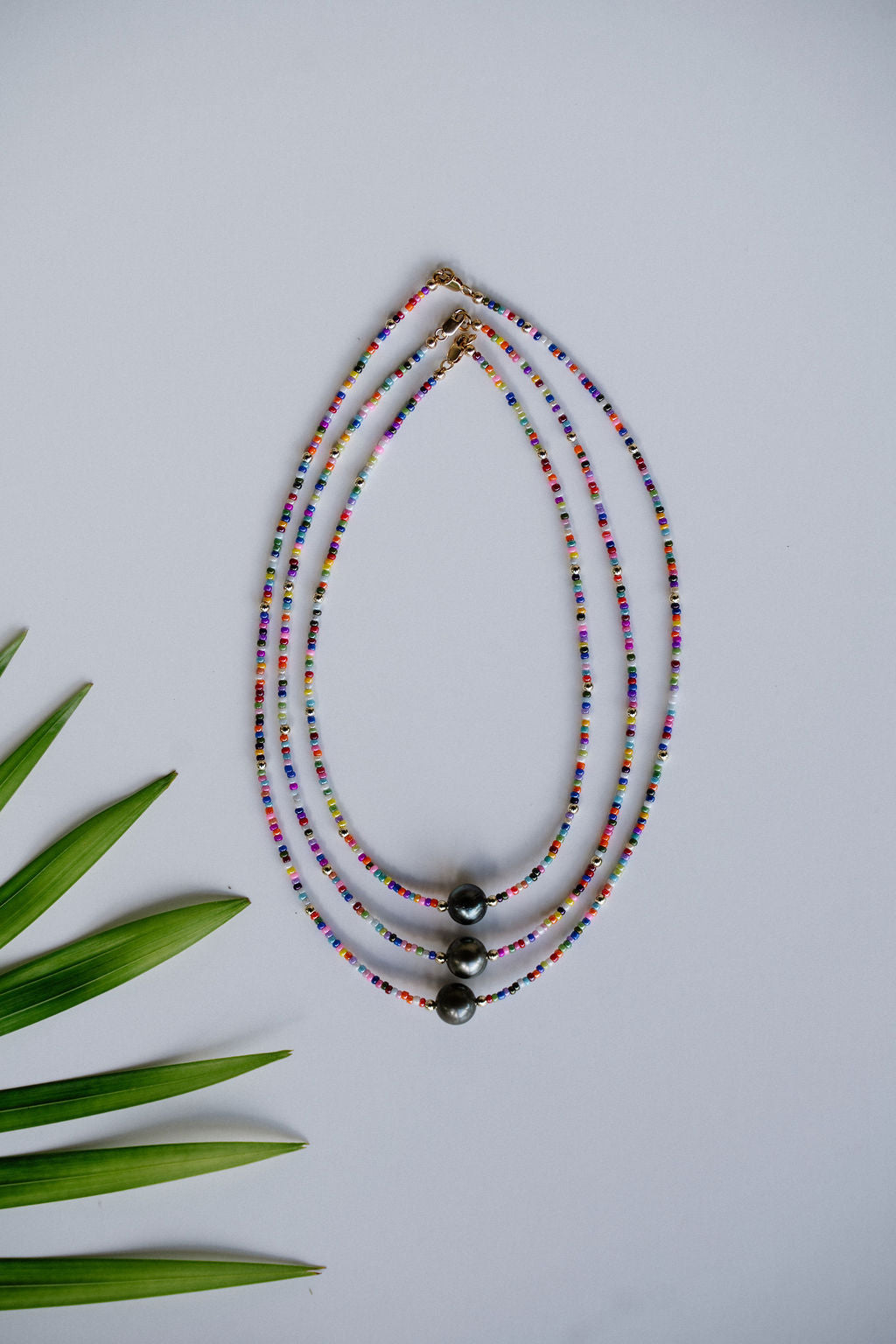 The Mini Beaded Necklace in Kaleido