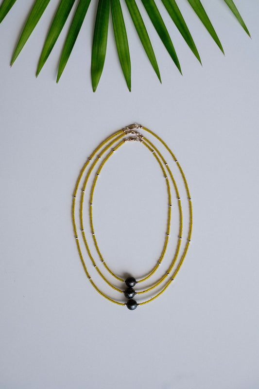The Mini Beaded Necklace in Sol