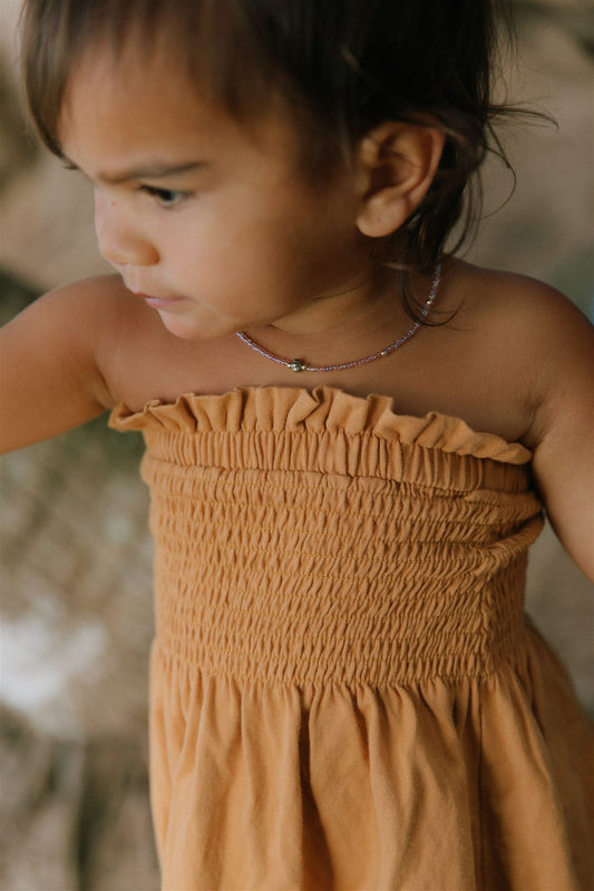The Mini Beaded Necklace in Lilac